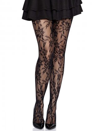 Seamless Floral Lace Pantyhose