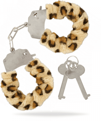 Furry Fun Cuffs Leopard handklovar