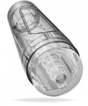 Transparent lösvagina där du kan kontrollera trycket själv med din hand. Inre textur för skön stimulans och högkvalitativ TPE