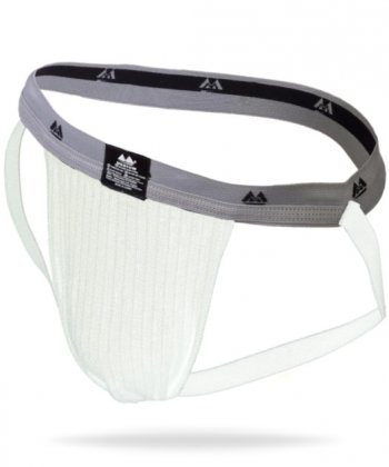 Vita och gråa kalsonger med en öppen rumpa i storlek Large. Enkla att använda men framförallt snygga. Låter analen vara fri.