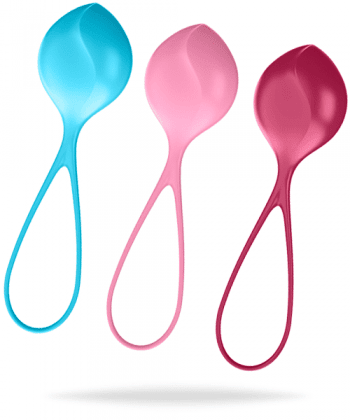 Satisfyer Strengthening Balls - Set med 3 färgglada kegelkulor