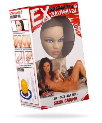Suzie Carina - Uppblåsbar docka med realistiskt huvud