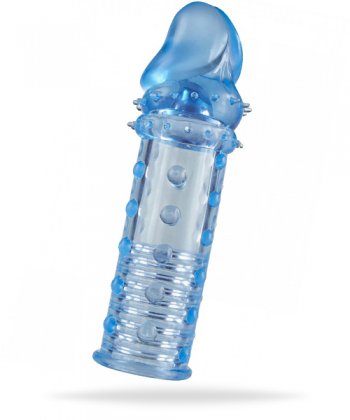 ToyJoy Power Stud Sleeve - Blått texturerad penisöverdrag