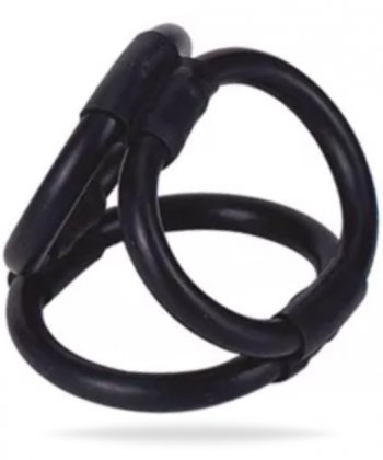 Tri Ring Cock Cage Black