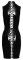 Vinyl Zipper Dress with Corset back