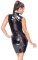 Vinyl Zipper Dress with Corset back