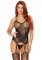 Seamless Lace Net Suspender Bodystocking