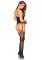 Seamless Lace Net Suspender Bodystocking