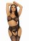 Lace Bra, String and Garter Belt Stockings