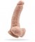 Cock 8 Inch With Balls - Beige svart dong med sugpropp