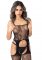 Daring Floral Suspender Bodystocking ONESIZE