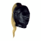 Mask with Blonde Ponytail – Black