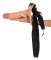 Ihålig strap on dildo med avtagbar och justerbar sele. Bekväma material och hål för pungen. Realistisk. Enkel användning.