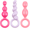 Analset med 3 färgade buttplugs - Satisfyer