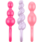 Analset med 3 färgade buttplugs - Satisfyer