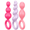 Analset med 3 färgade buttplugs - Satisfyer