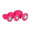Silicone Butt Plug with Diamond Pink