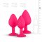 Silicone Butt Plug with Diamond Pink