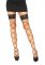 Wide net thigh high with chrystal