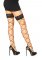 Wide net thigh high with chrystal