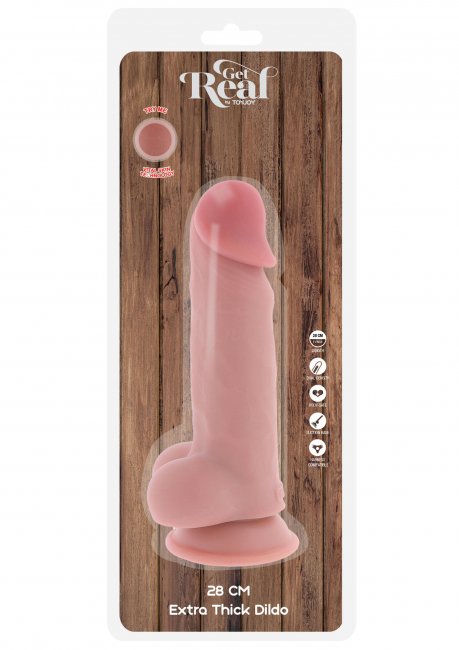 Deluxe Dual Density Thick Dildo TPE 28 cm