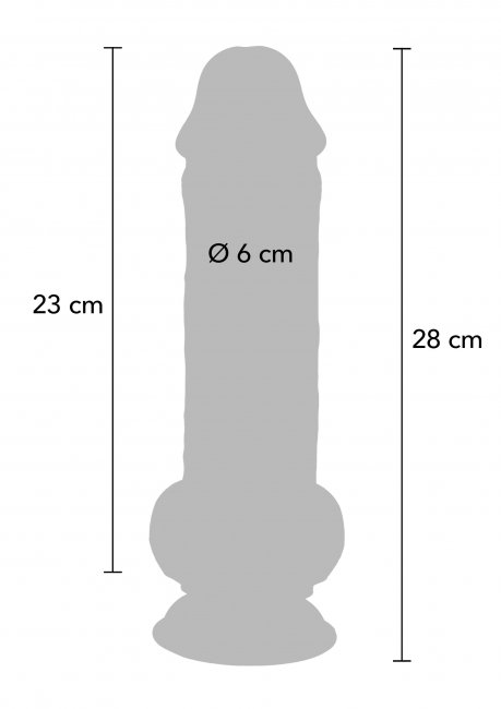 Deluxe Dual Density Thick Dildo TPE 28 cm