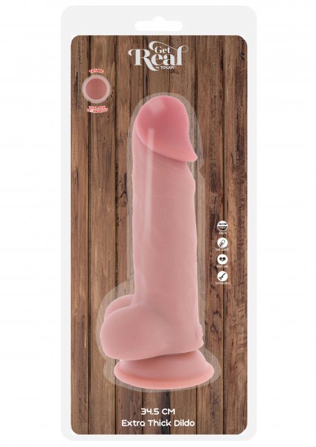 Deluxe Dual Density Thick Dildo TPE 34.5 cm