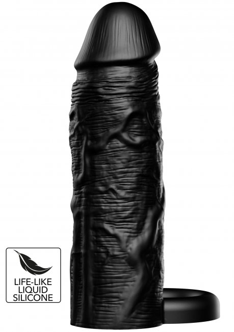 Penis Sleeve Liquid Silicone Ring 15 cm Black