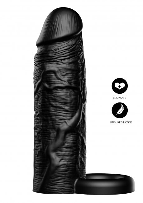 Penis Sleeve Liquid Silicone Ring 15 cm Black