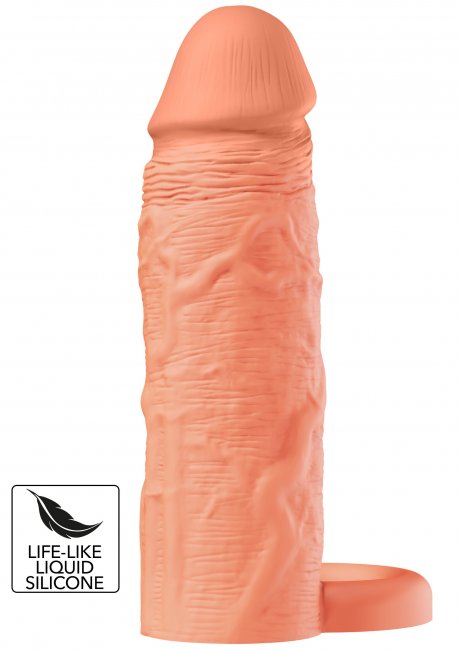 Penis Sleeve Liquid Silicone Ring 15 cm Beige