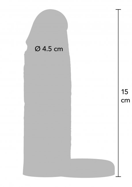 Penis Sleeve Liquid Silicone Ring 15 cm Beige