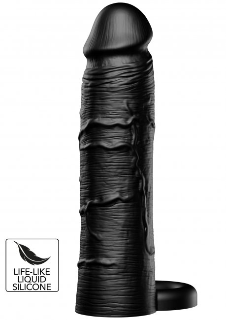 Penis Sleeve Liquid Silicone Ring 18 cm Black