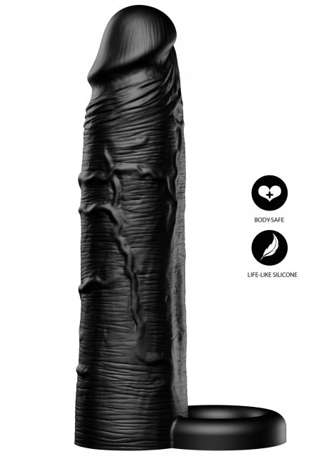 Penis Sleeve Liquid Silicone Ring 18 cm Black