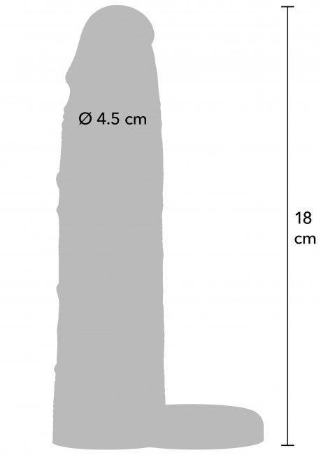 Penis Sleeve Liquid Silicone Ring 18 cm Black