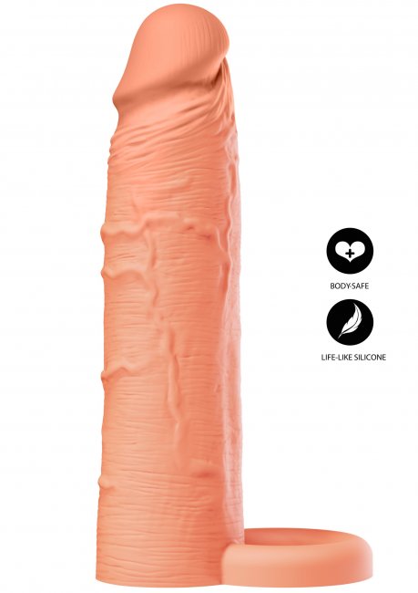 Penis Sleeve Liquid Silicone Ring 18 cm Beige