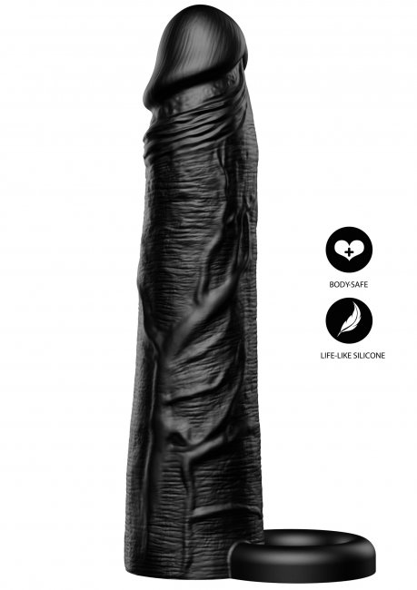 Penis Sleeve Liquid Silicone Ring 20 cm Black