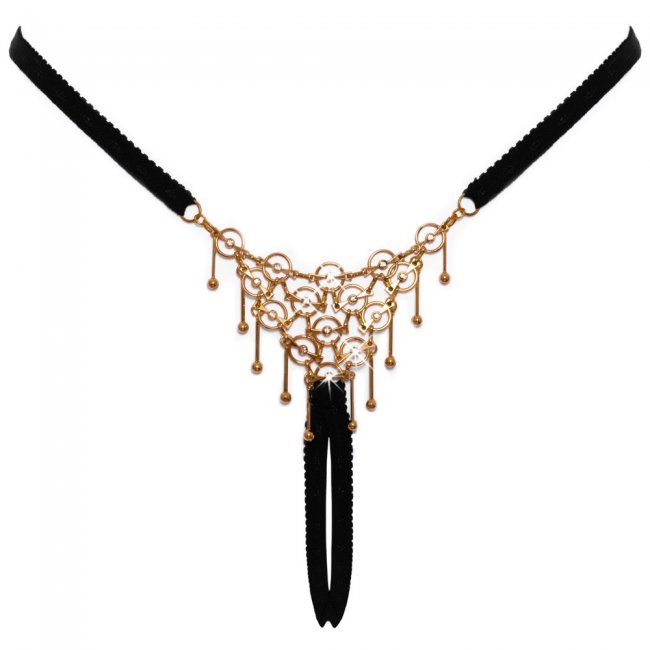 Seductive Crotchless Rhinestone String