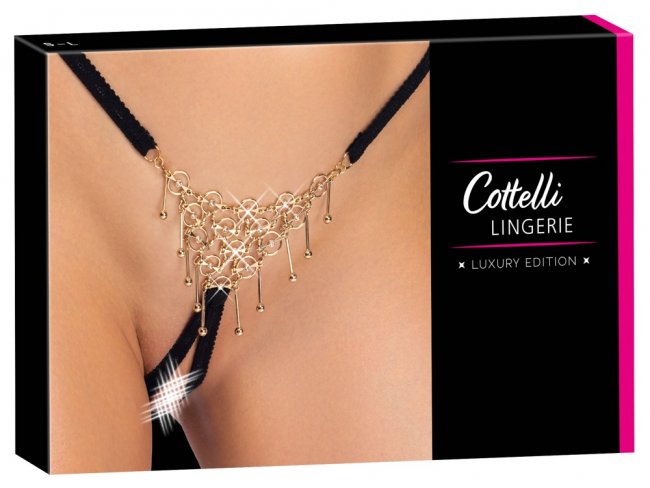 Seductive Crotchless Rhinestone String