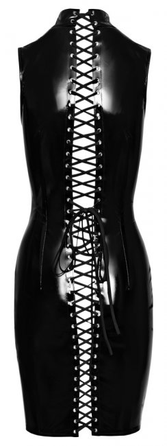 Vinyl Zipper Dress with Corset back