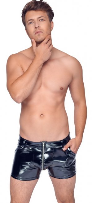Vinyl Zipper Short
