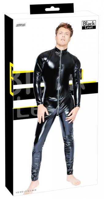 Vinyl Zipper Jumpsuit