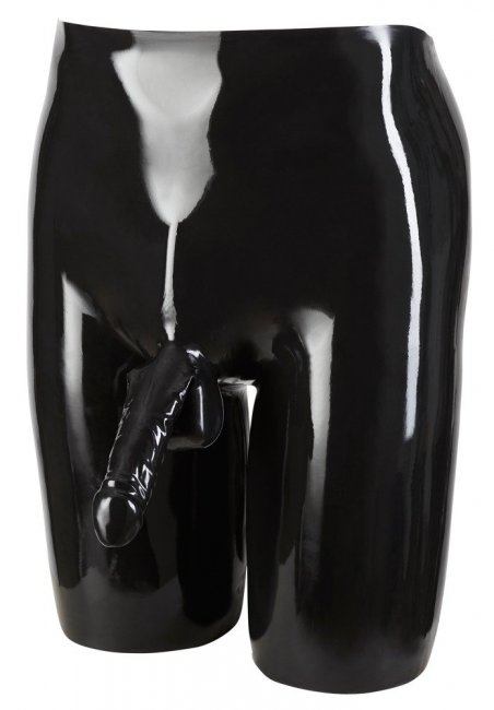 Latex Cykelshorts med Dildo