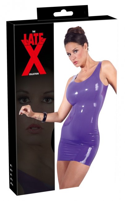 Lila Latex Klänning