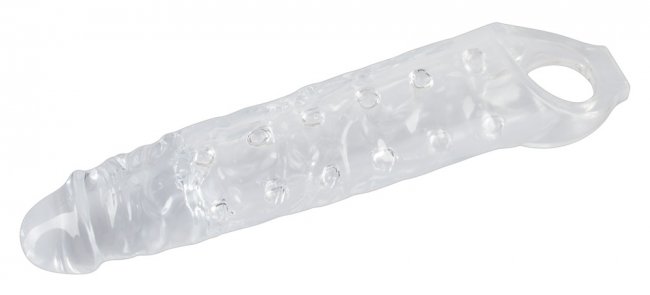 Crystal Skin Penis Sleeve 27,8 cm - Transparant och texturerad penissleeve