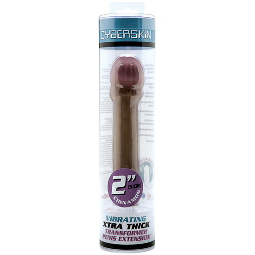 Cyberskin Vibrating 2 Penis Extension - Mjukt och naturligt penisöverdrag