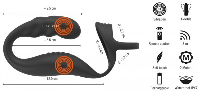 Cock Ring With RC Prostate Plug