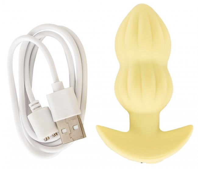 Vibrating Ribbed Mini Butt Plug
