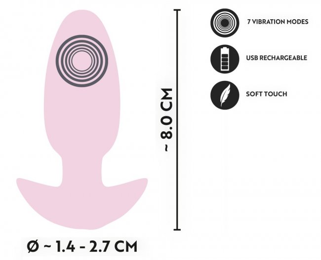 Vibrating Smooth Mini Butt Plug