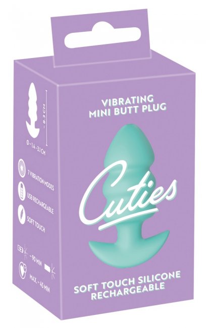 Vibrating Wavy Mini Butt Plug