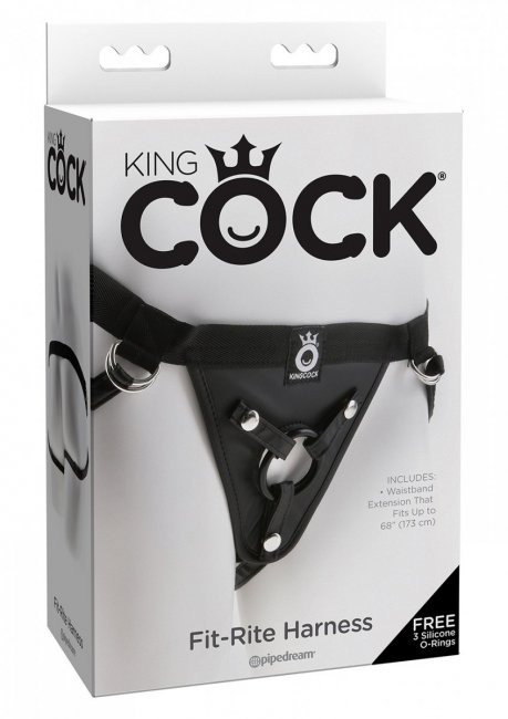 King Cock Fit-Rite Harness Black